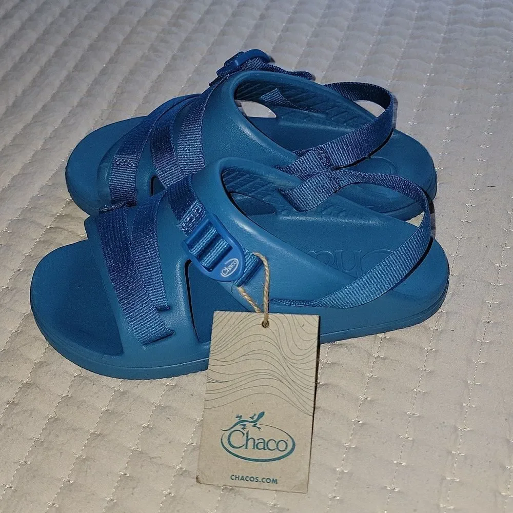 New Chaco Chillos Light Blue Adjustable Strap Performance Sport Sandals Size 2